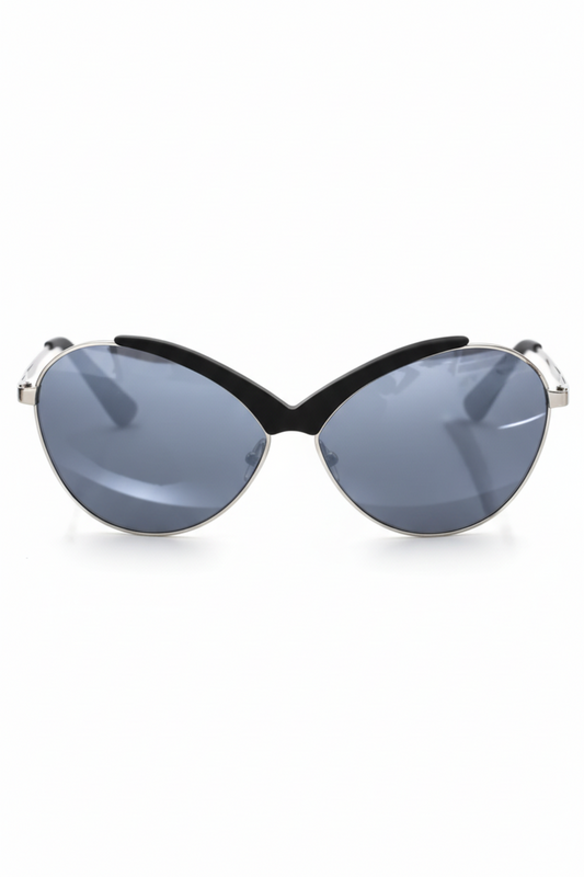 Schwarze Metallic-Sonnenbrille für Damen Frankie Morello